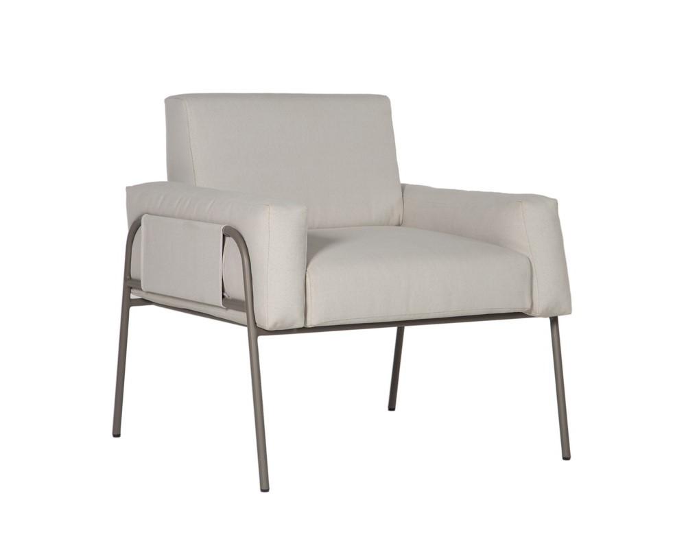 Granada Lounge Chair - Grey - Pallazo Cream