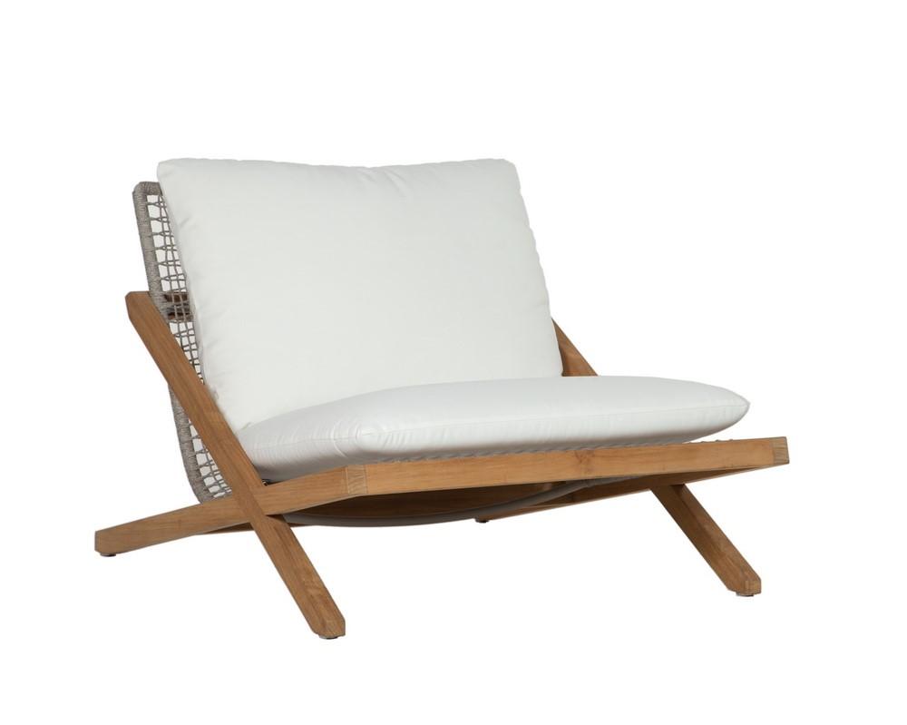 Bari Lounge Chair - Natural - Regency White