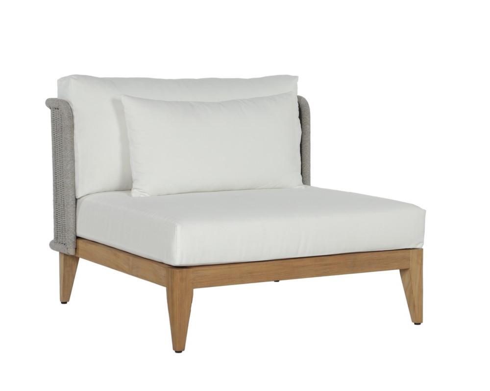 Ibiza Armless Chair - Natural - Regency White