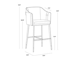 Carter Barstool - Napa Beige / Napa Tan