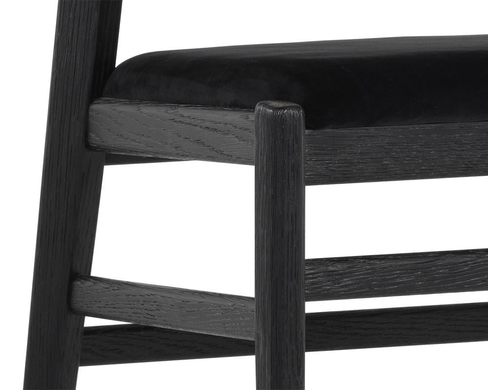 Annex Dining Chair - Black - Velvet Black