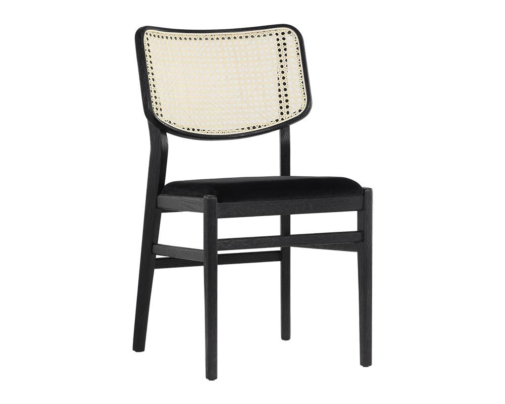 Annex Dining Chair - Black - Velvet Black