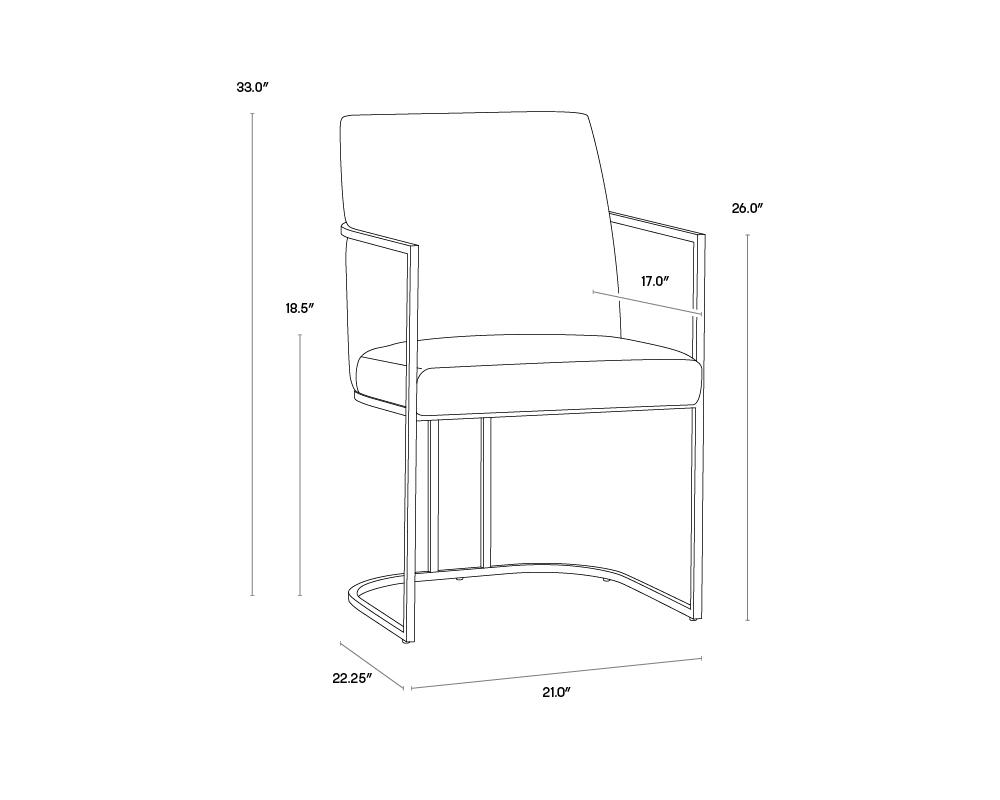 Rayla Dining Armchair - Belfast Oatmeal