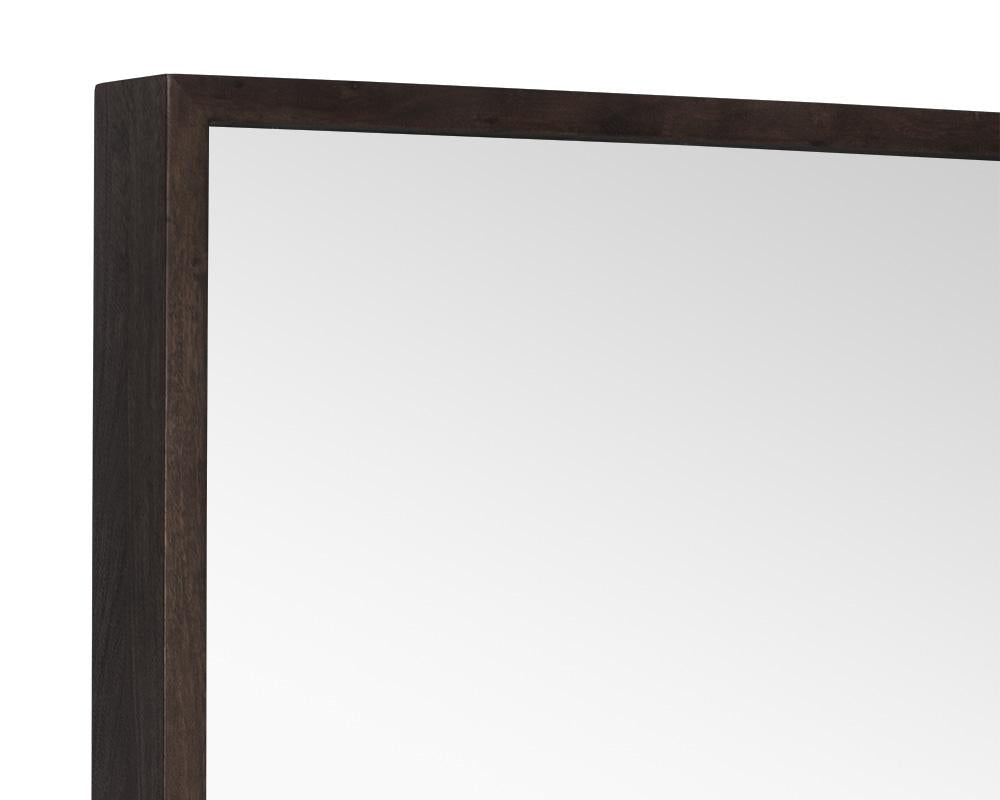 Fresno Floor Mirror - Dark Brown