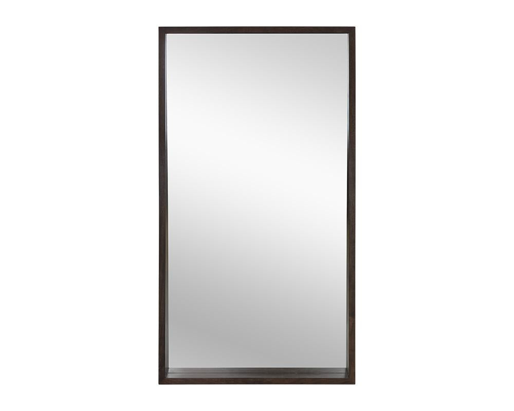 Fresno Floor Mirror - Dark Brown