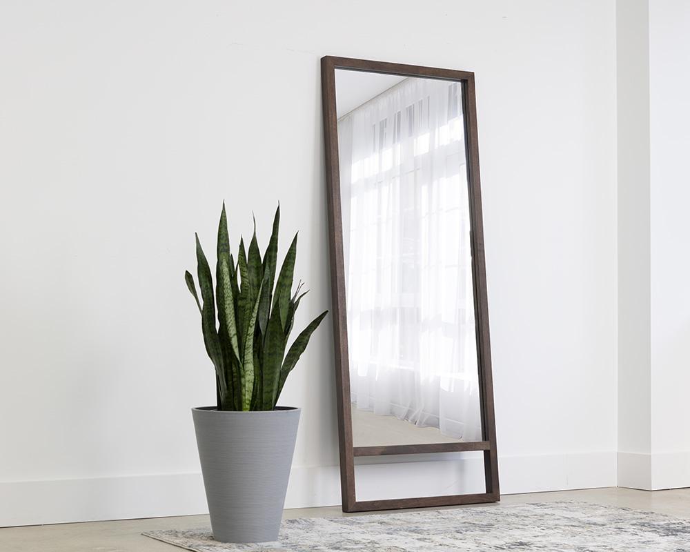 Bridgeport Floor Mirror - Dark Brown