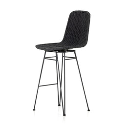 Dema Outdoor Swivel Bar + Counter Stool - Thick Dark Grey Rope by Four Hands