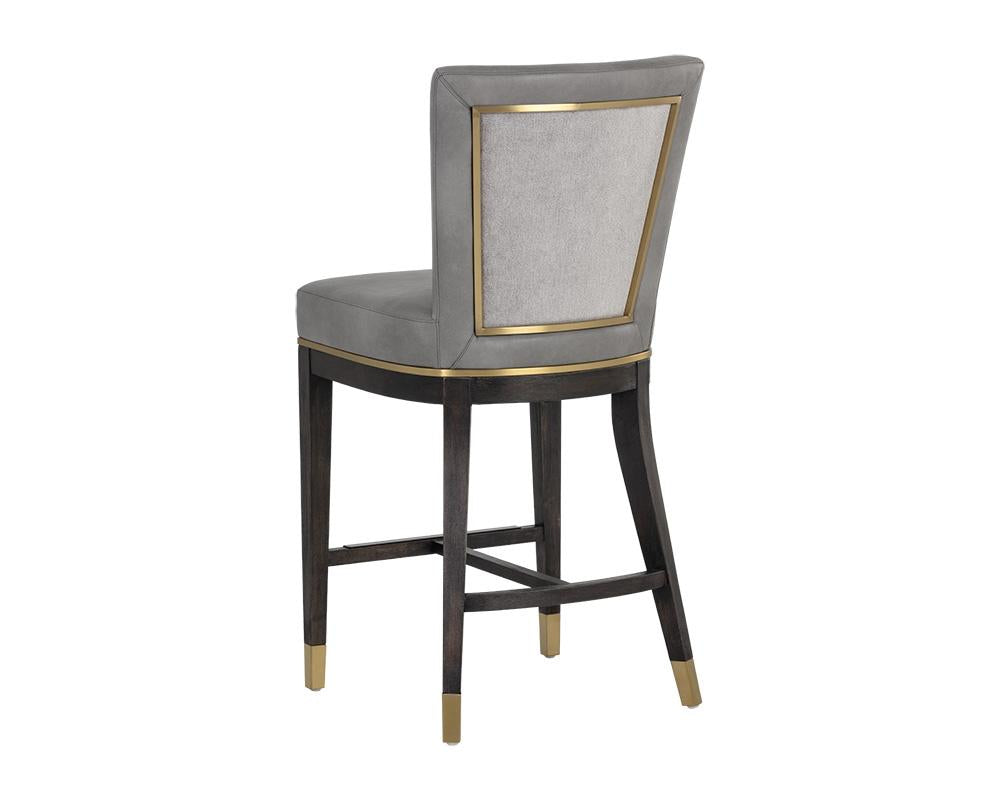 Alister Counter Stool - Bravo Metal / Polo Club Stone