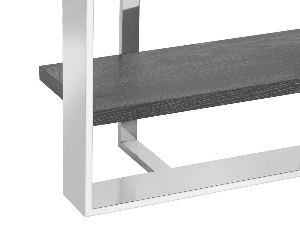 Dalton Bookcase - Stainless Steel - Grey