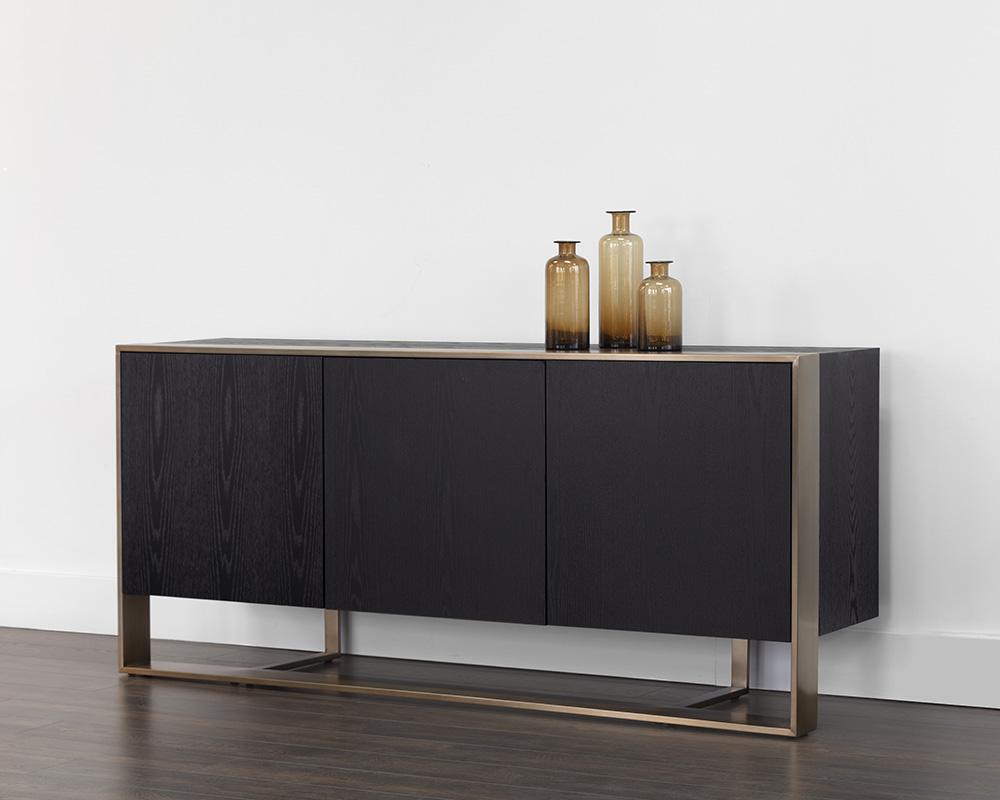 Dalton Sideboard - Antique Brass - Black