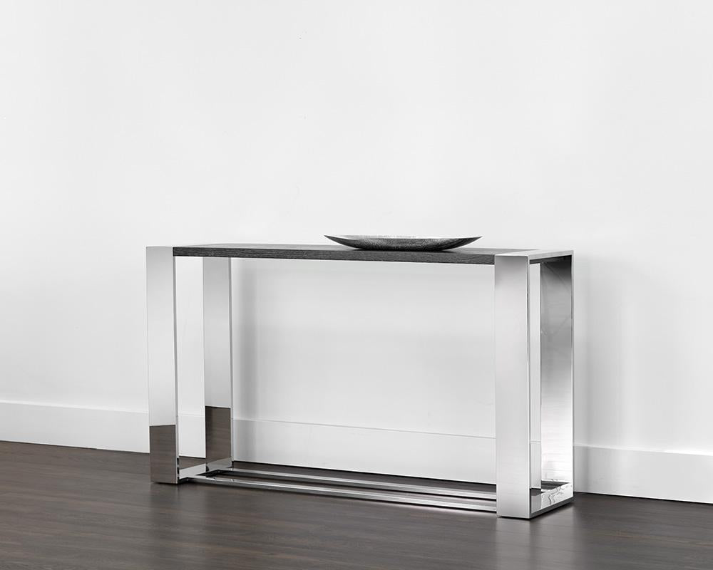 Dalton Console Table - Stainless Steel - Grey