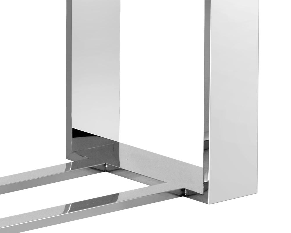 Dalton Console Table - Stainless Steel - Grey