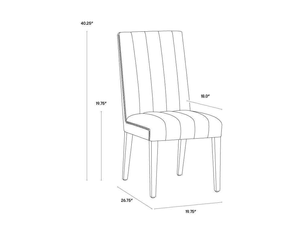 Heath Dining Chair - Marseille Camel Leather