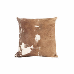 Harland Modern Cowhide Pillow - Warm Brown