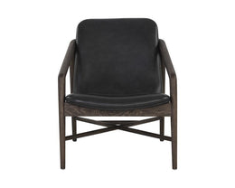 Cinelli Lounge Chair - Dark Brown - Brentwood Charcoal Leather