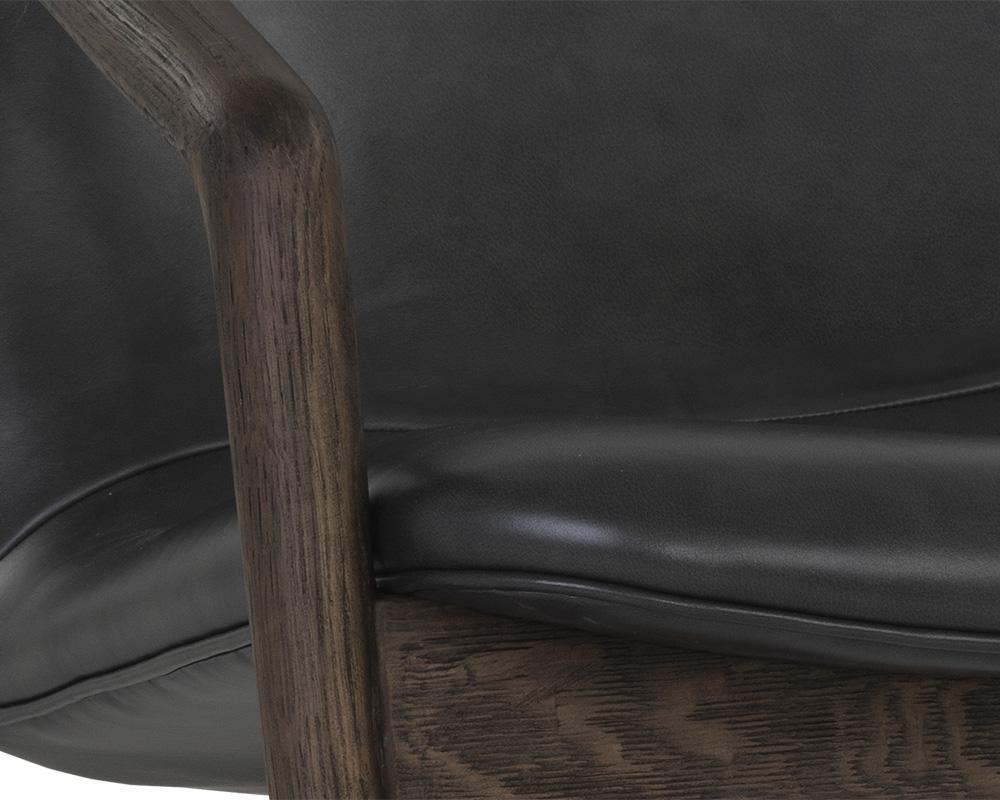 Cinelli Lounge Chair - Dark Brown - Brentwood Charcoal Leather