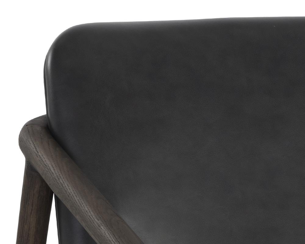 Cinelli Lounge Chair - Dark Brown - Brentwood Charcoal Leather