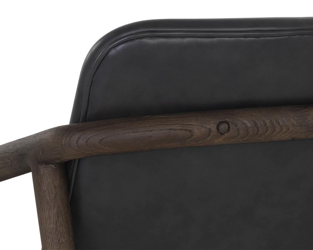 Cinelli Lounge Chair - Dark Brown - Brentwood Charcoal Leather