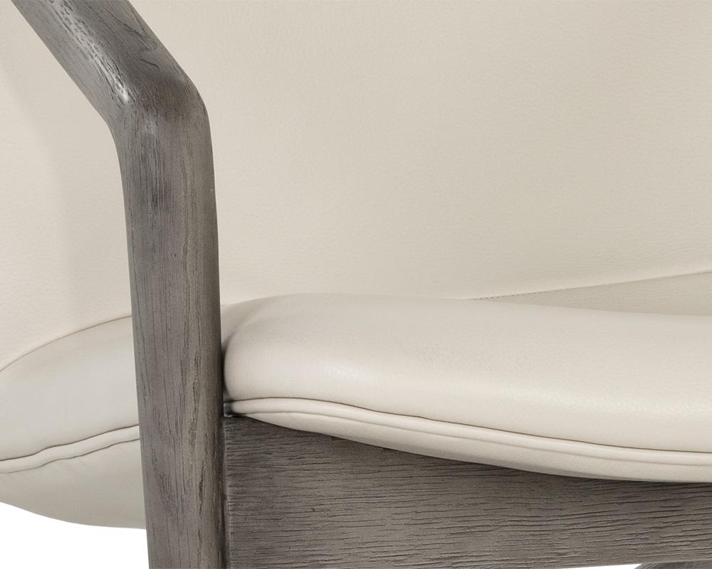 Cinelli Lounge Chair - Ash Grey - Astoria Cream Leather