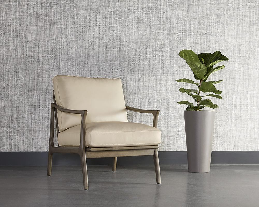 Lindley Lounge Chair - Astoria Cream Leather