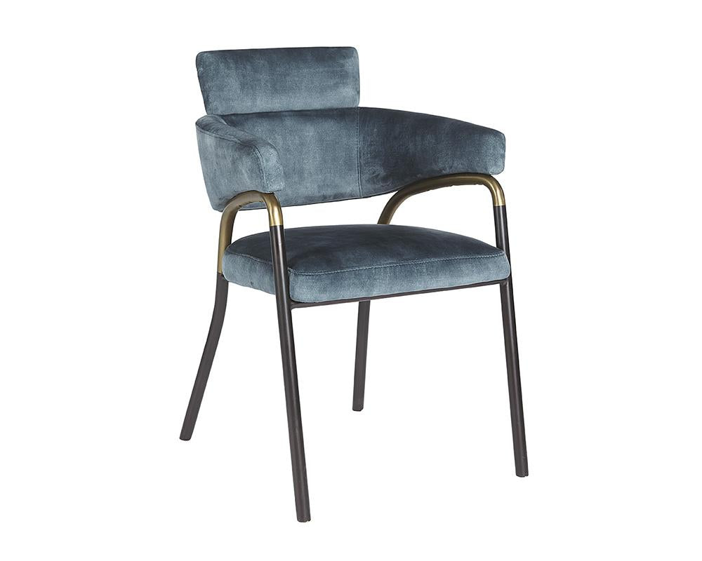 Sharqui Dining Armchair - Nono Petrol