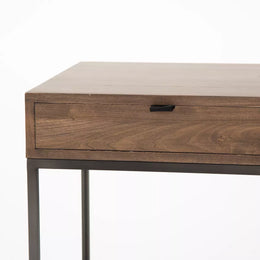 Trey Desk System With Filing Cabinet, Auburn Poplar