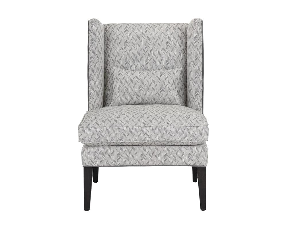 Kenzo Lounge Chair - Chevron Grey / Antonio Charcoal