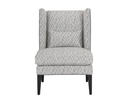 Kenzo Lounge Chair - Chevron Grey / Antonio Charcoal