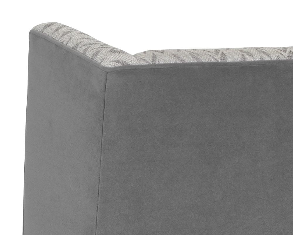 Kenzo Lounge Chair - Chevron Grey / Antonio Charcoal