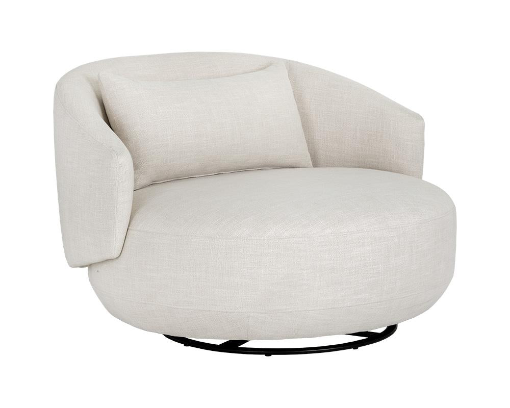 Walsh Swivel Lounge Chair - Effie Linen