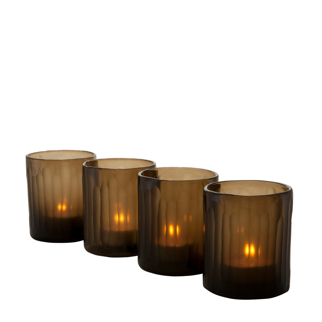 Tealight Holder Astor Smokey Set of 4