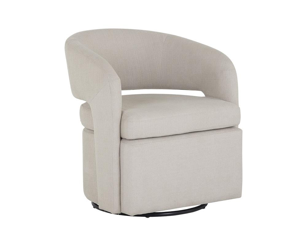 Kourtney Swivel Lounge Chair - Zenith Beige