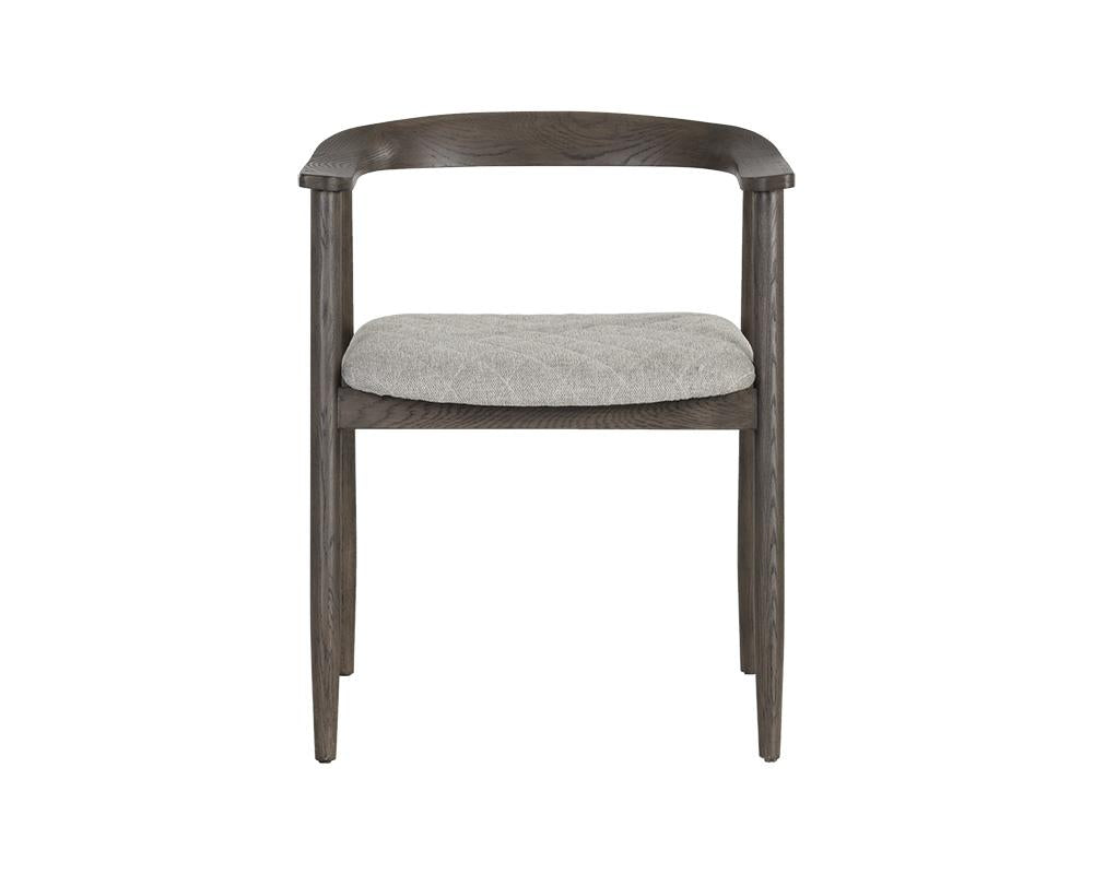 Jeremy Dining Armchair - Dark Brown - Belfast Heather Grey