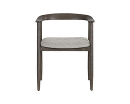 Jeremy Dining Armchair - Dark Brown - Belfast Heather Grey