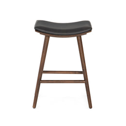 Union Saddle Counter Stool-Distressed Black