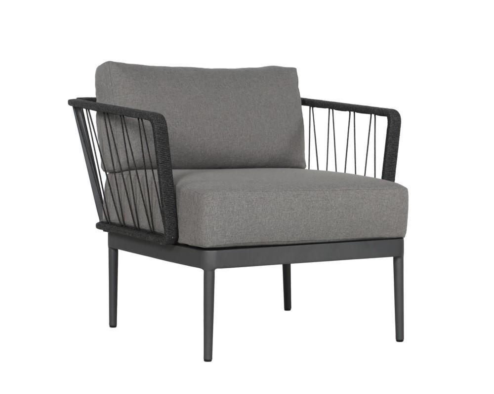 Catania Armchair - Dark Grey - Copacabana Grey