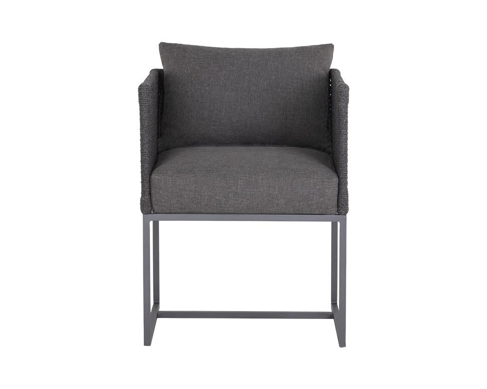 Crete Dining Armchair - Dark Grey - Gracebay Grey