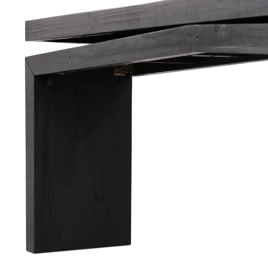 Matthes Console Table - Aged Black Pine by Four Hands