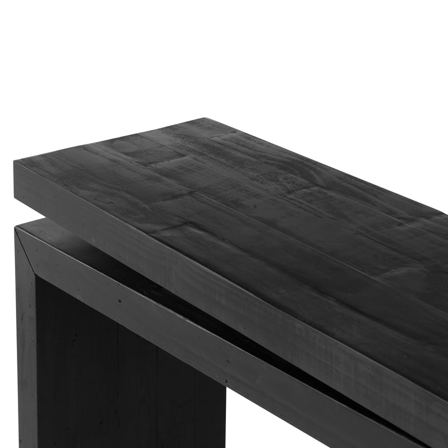 Matthes Console Table - Aged Black Pine by Four Hands