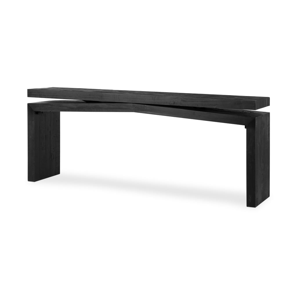 Matthes Console Table - Aged Black Pine by Four Hands