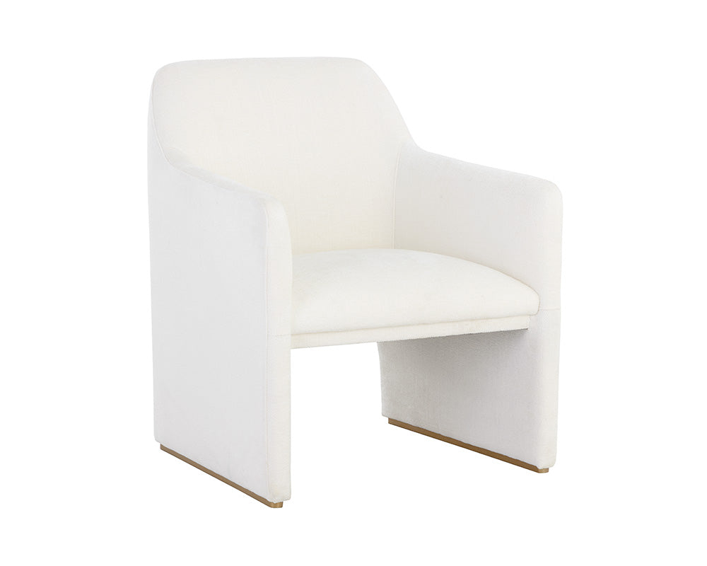 Doreen Lounge Chair - Lux Brass - Rubino White