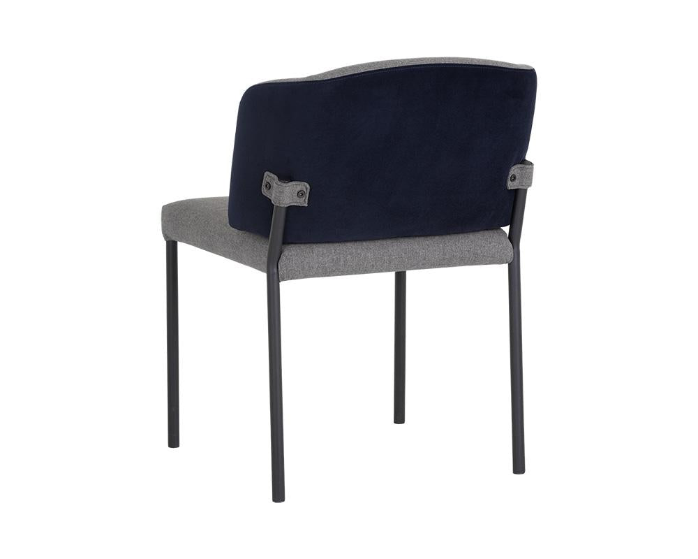 Pearce Dining Chair - Dark Grey / Abbington Navy