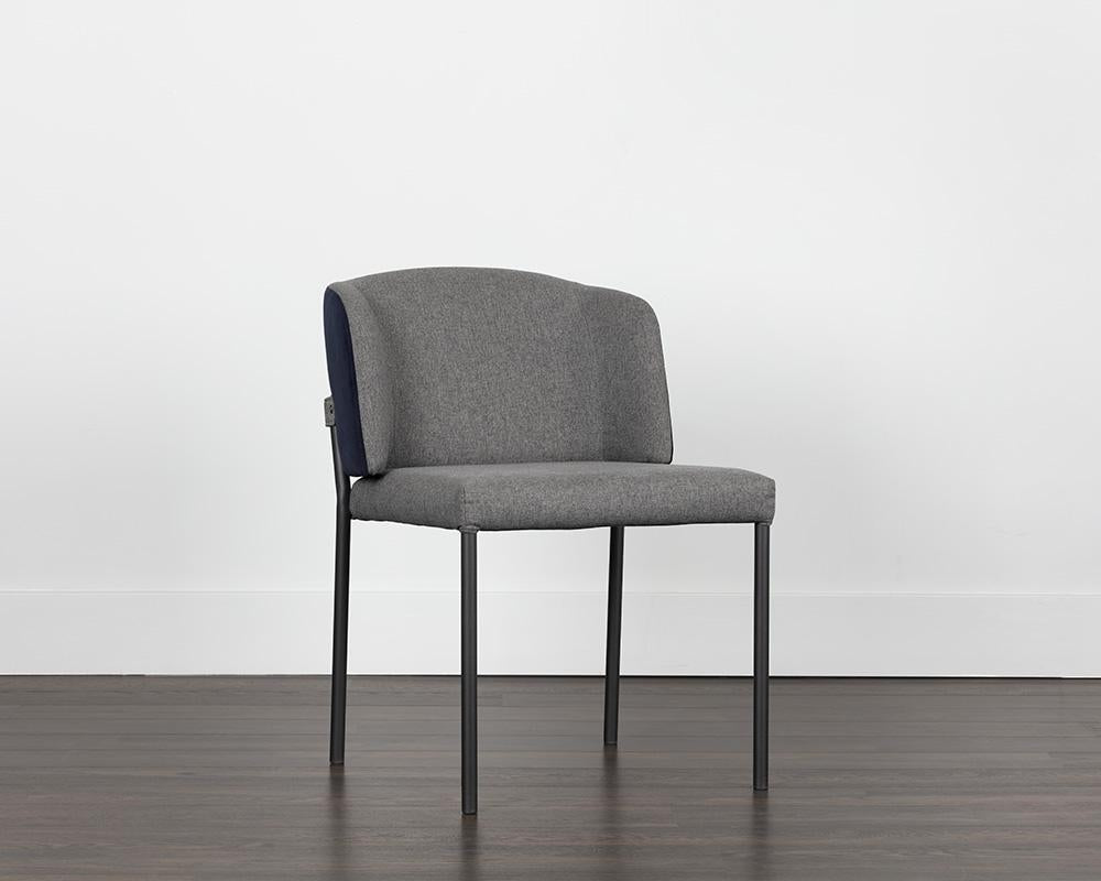 Pearce Dining Chair - Dark Grey / Abbington Navy