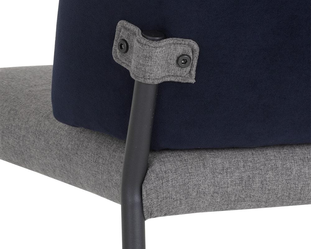 Pearce Dining Chair - Dark Grey / Abbington Navy