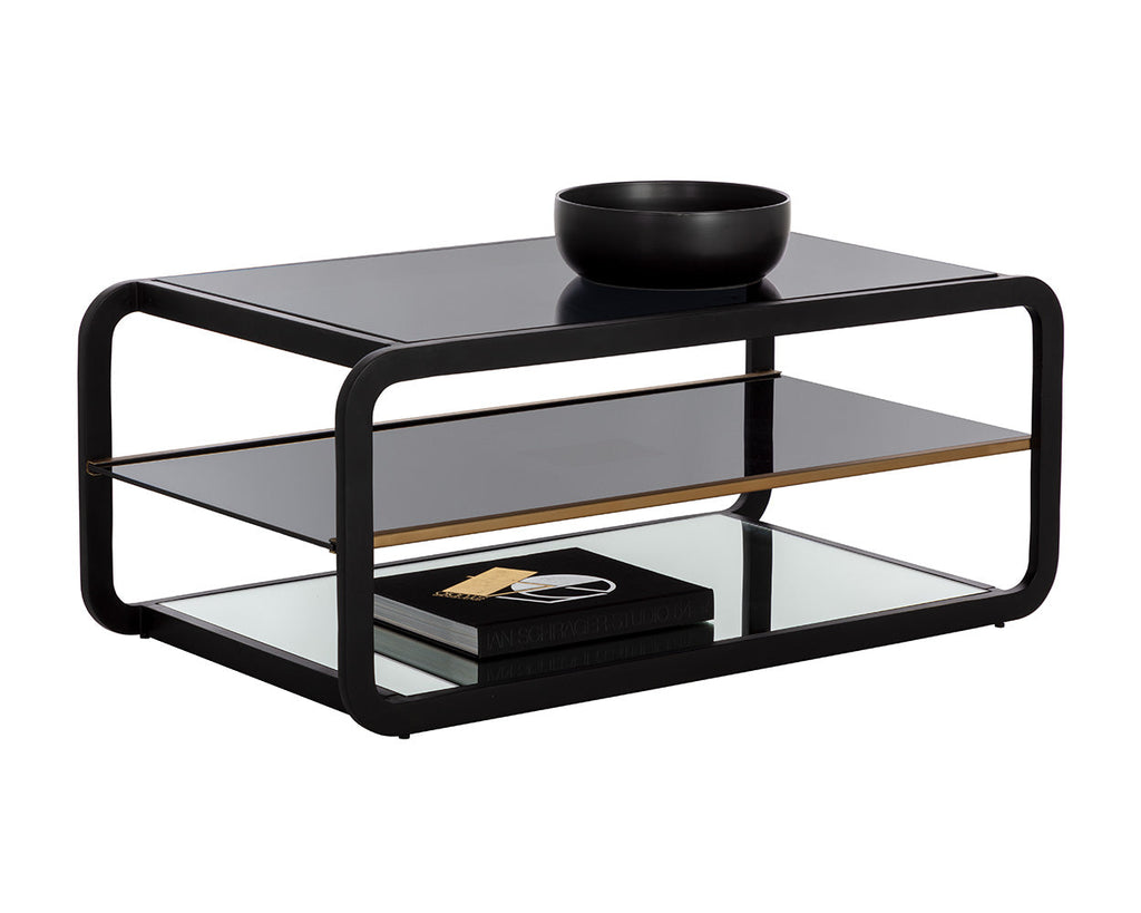 Ambretta Coffee Table - Black / Smoke Grey