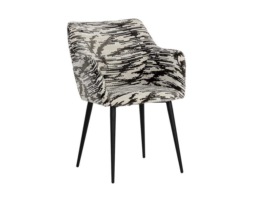 Marilyn Dining Chair - Devore Olive Zebra, Set of 2