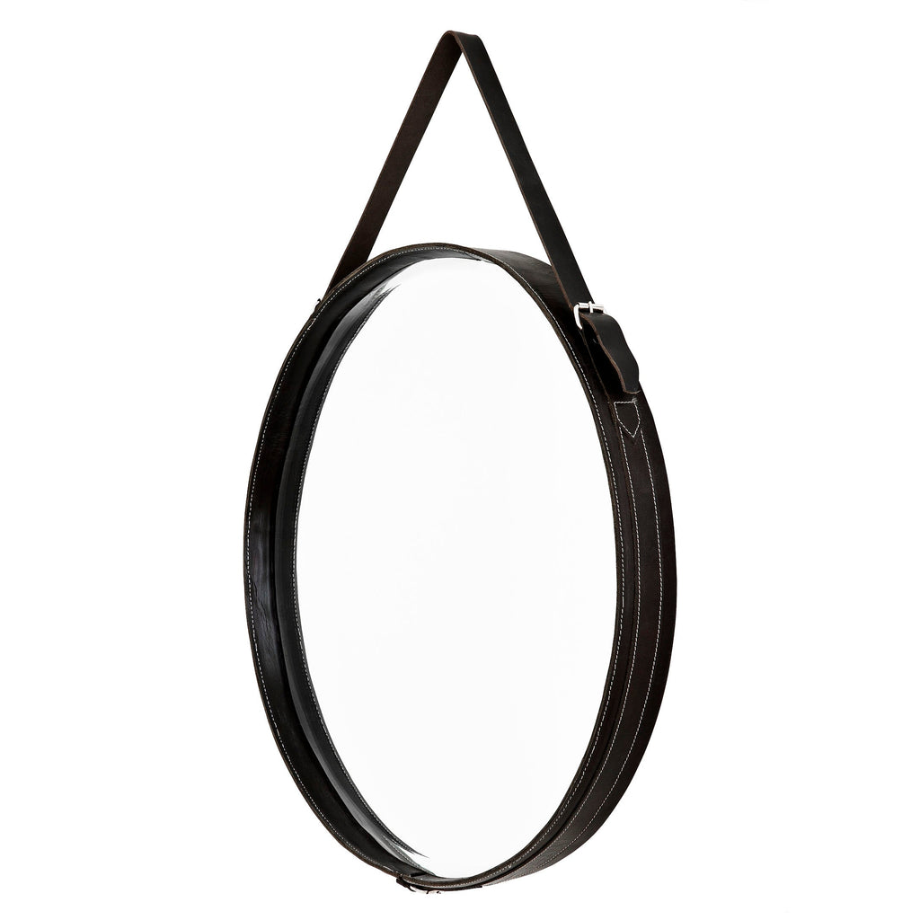 Mirror Puck Black Leather