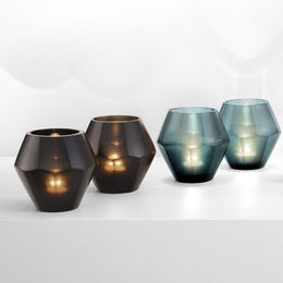 Tealight Holder Okhto L Black Set of 2