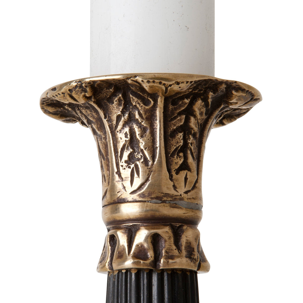 Candle Holder Perignon Vintage Brass Finish