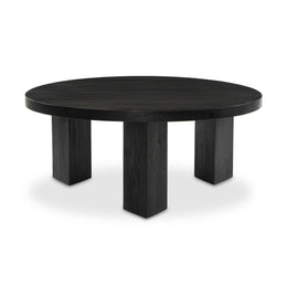 Mesa Round Coffee Table - Ebony Parawood by Four Hands